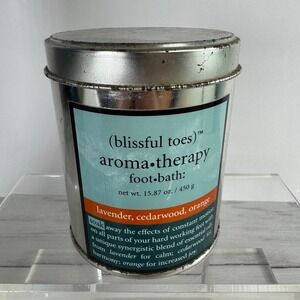 Blissful Toes Aromatherapy Foot Bath Soak Tin Lavender Cedarwood 15.87 oz